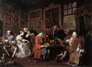 HOGARTH, William Marriage a la Mode 1 Sweden oil painting reproduction